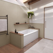 MAAX Exhibit 6032 IFS AFR 107950 Acrylic Alcove Bathtub with Linear Overflow – White