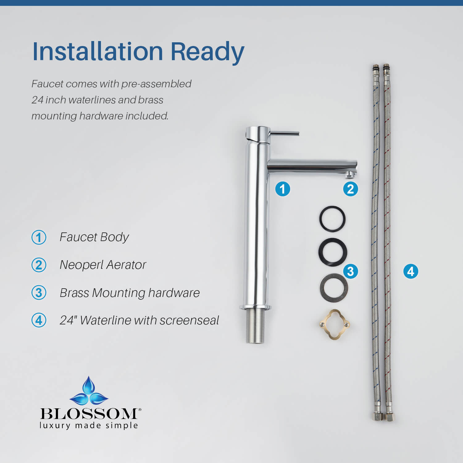 Blossom Single Handle Lavatory Faucet F01 117