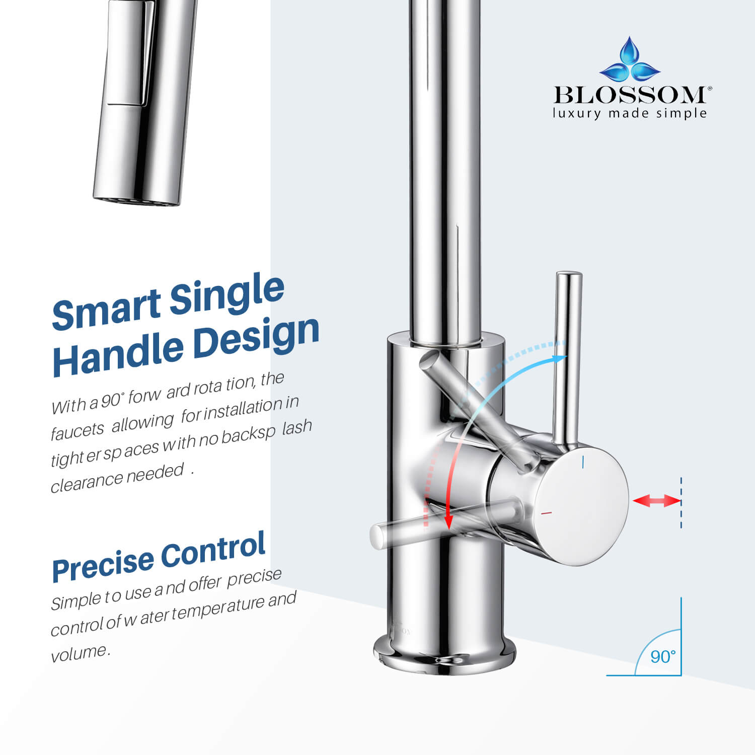 Single Handle Pull Down Kitchen Faucet - F01 206