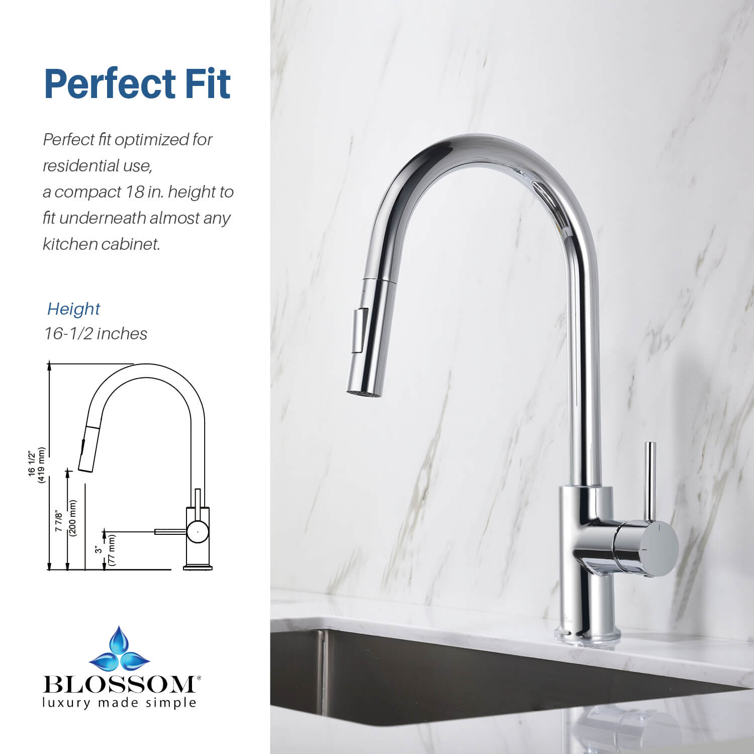 Single Handle Pull Down Kitchen Faucet - F01 206
