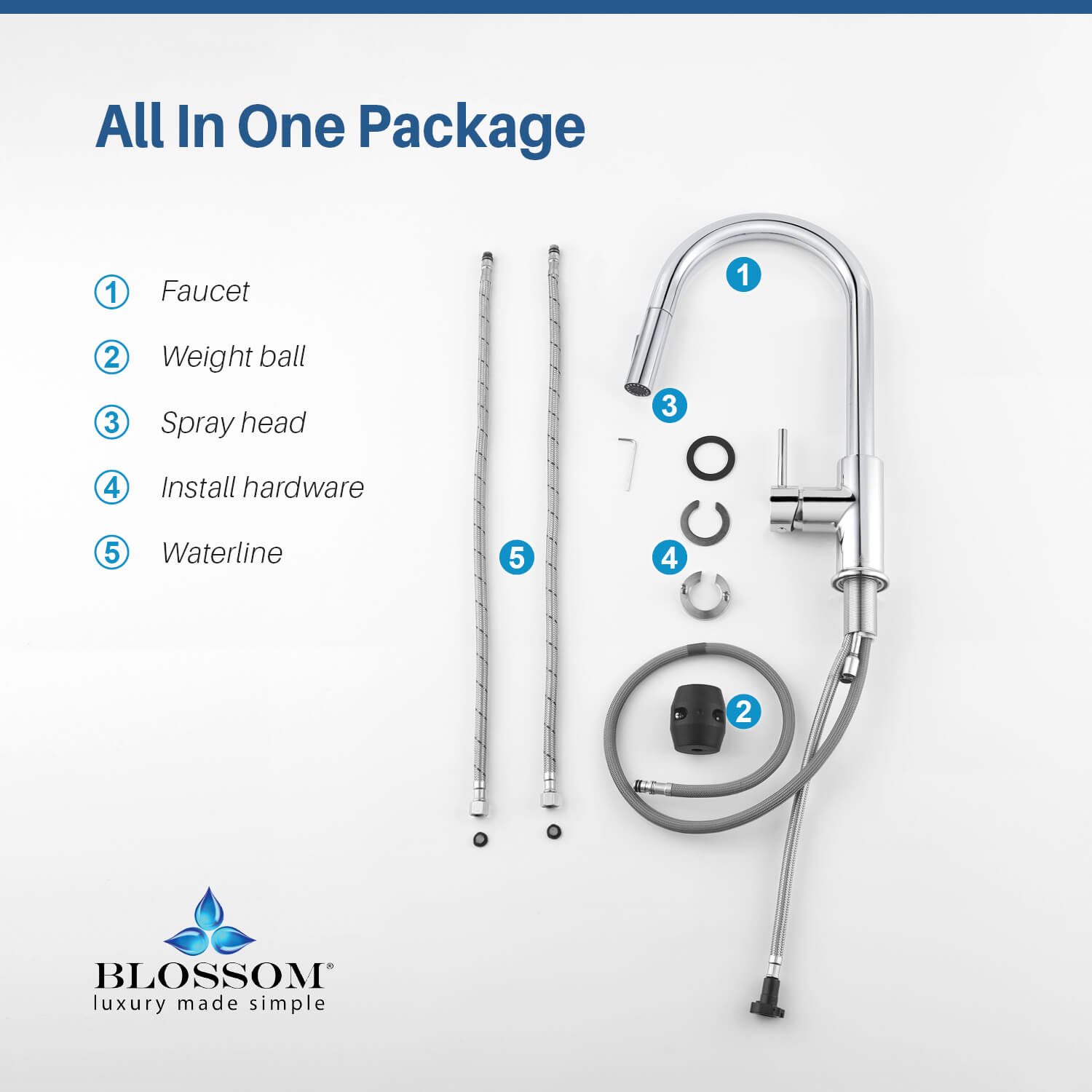 Single Handle Pull Down Kitchen Faucet - F01 206