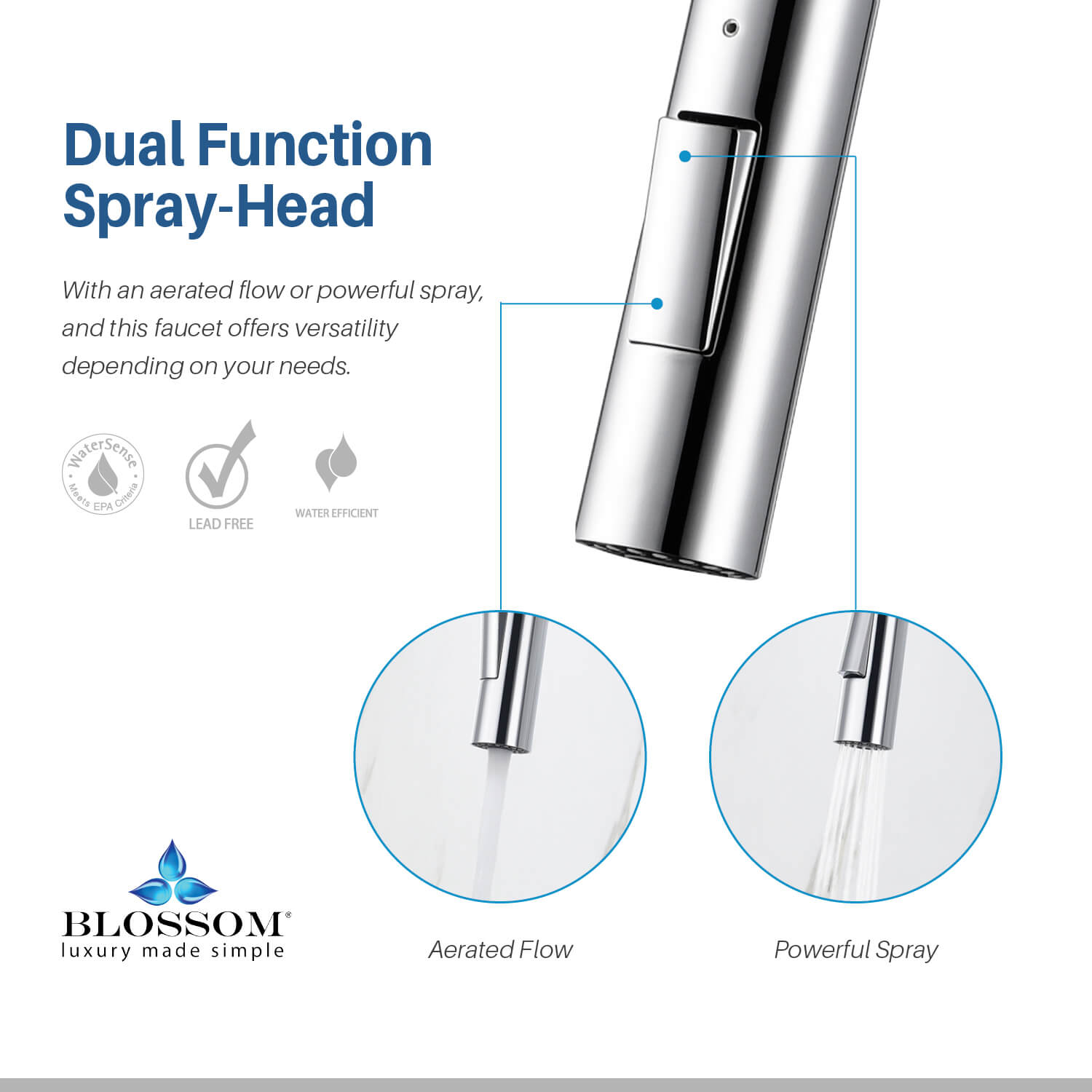 Single Handle Pull Down Kitchen Faucet - F01 206