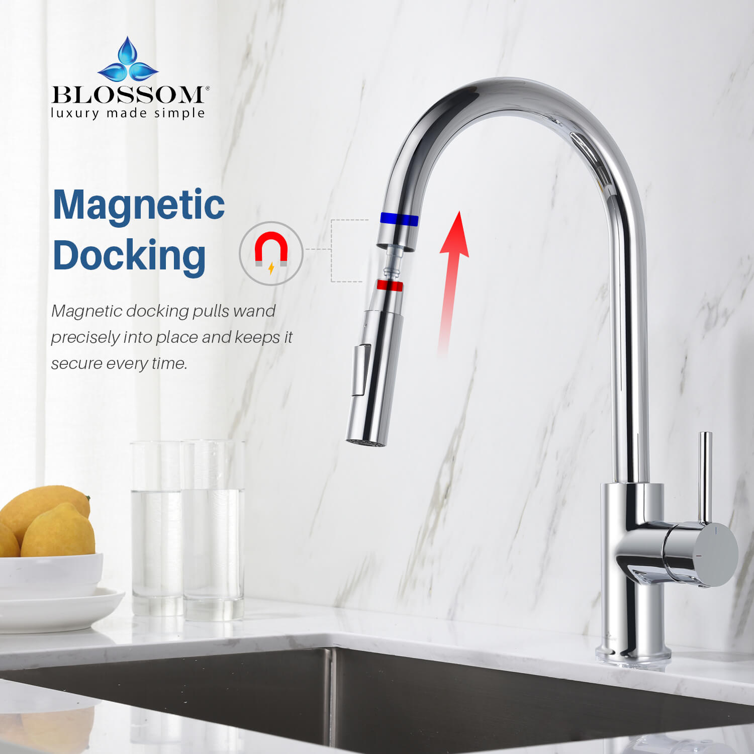 Single Handle Pull Down Kitchen Faucet - F01 206