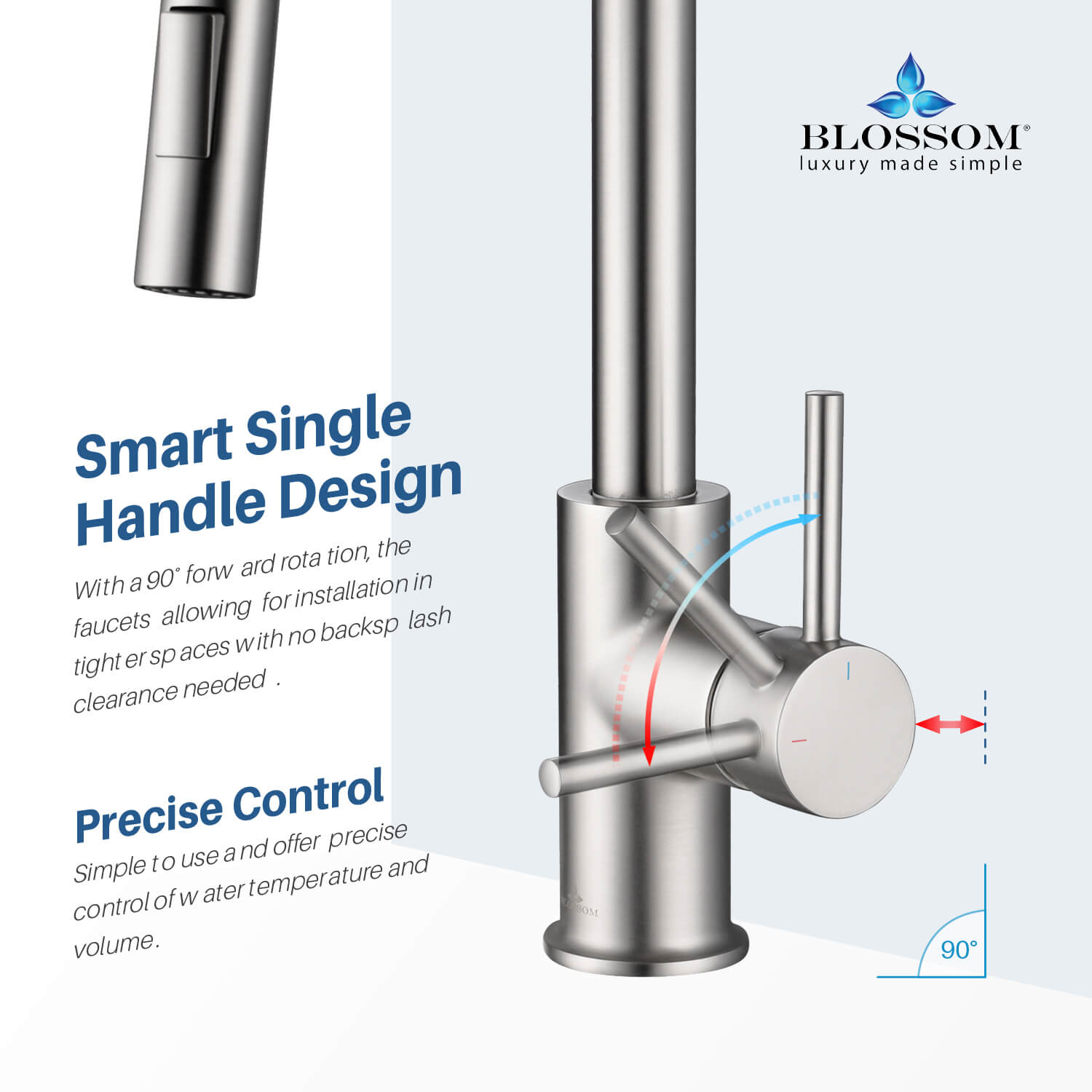 Single Handle Pull Down Kitchen Faucet - F01 206