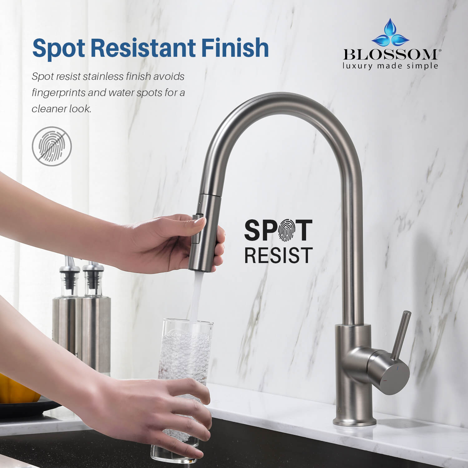 Single Handle Pull Down Kitchen Faucet - F01 206