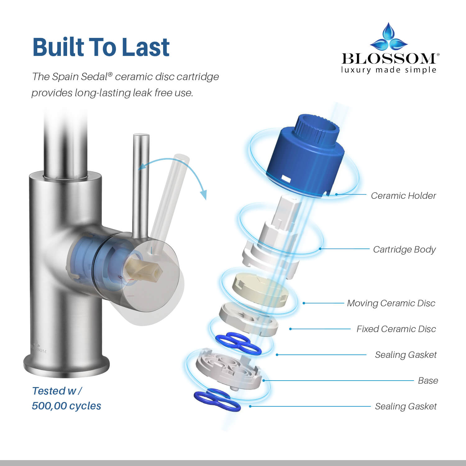 Single Handle Pull Down Kitchen Faucet - F01 206