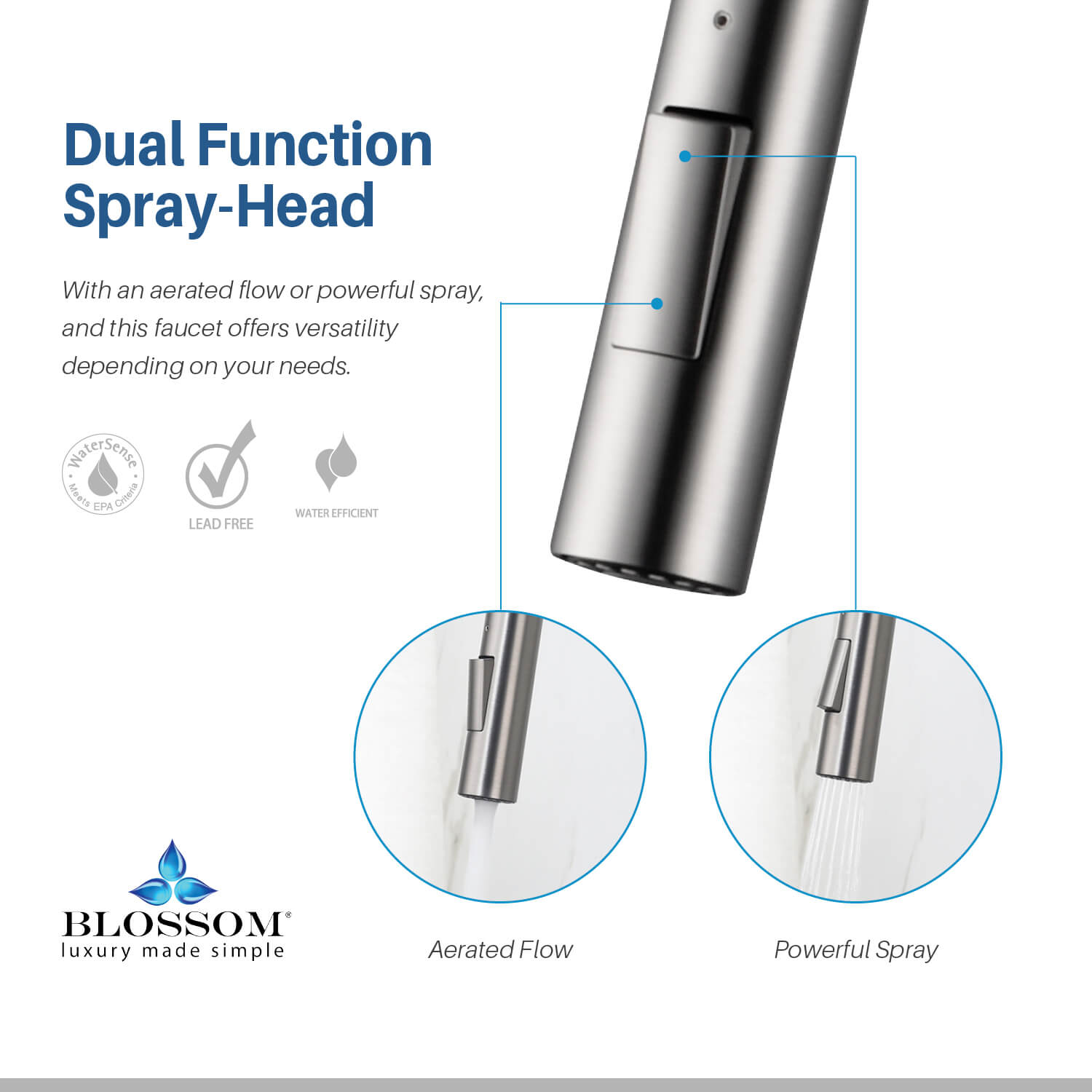 Single Handle Pull Down Kitchen Faucet - F01 206
