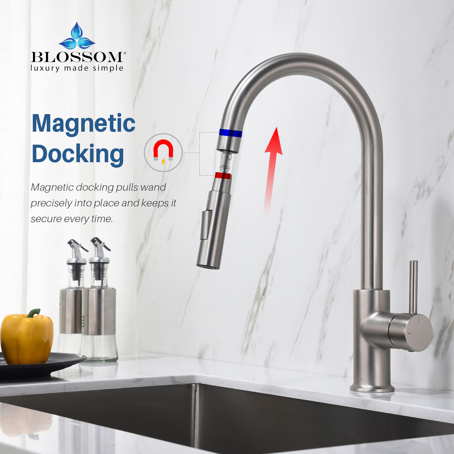 Single Handle Pull Down Kitchen Faucet - F01 206