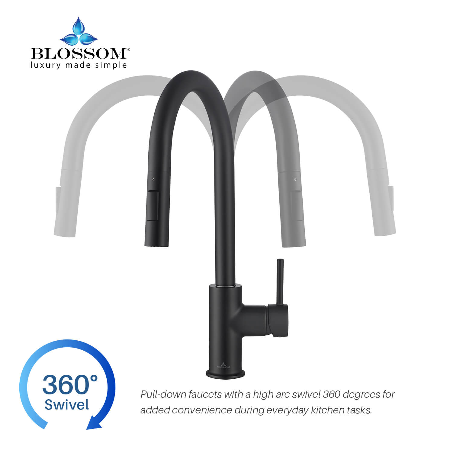 Single Handle Pull Down Kitchen Faucet - F01 206
