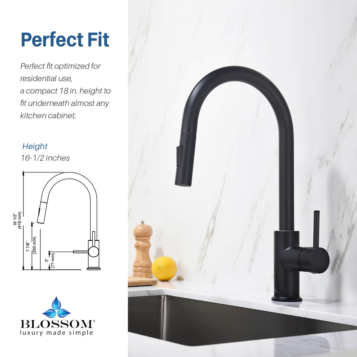 Single Handle Pull Down Kitchen Faucet - F01 206