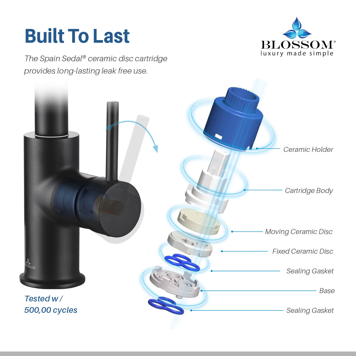 Single Handle Pull Down Kitchen Faucet - F01 206