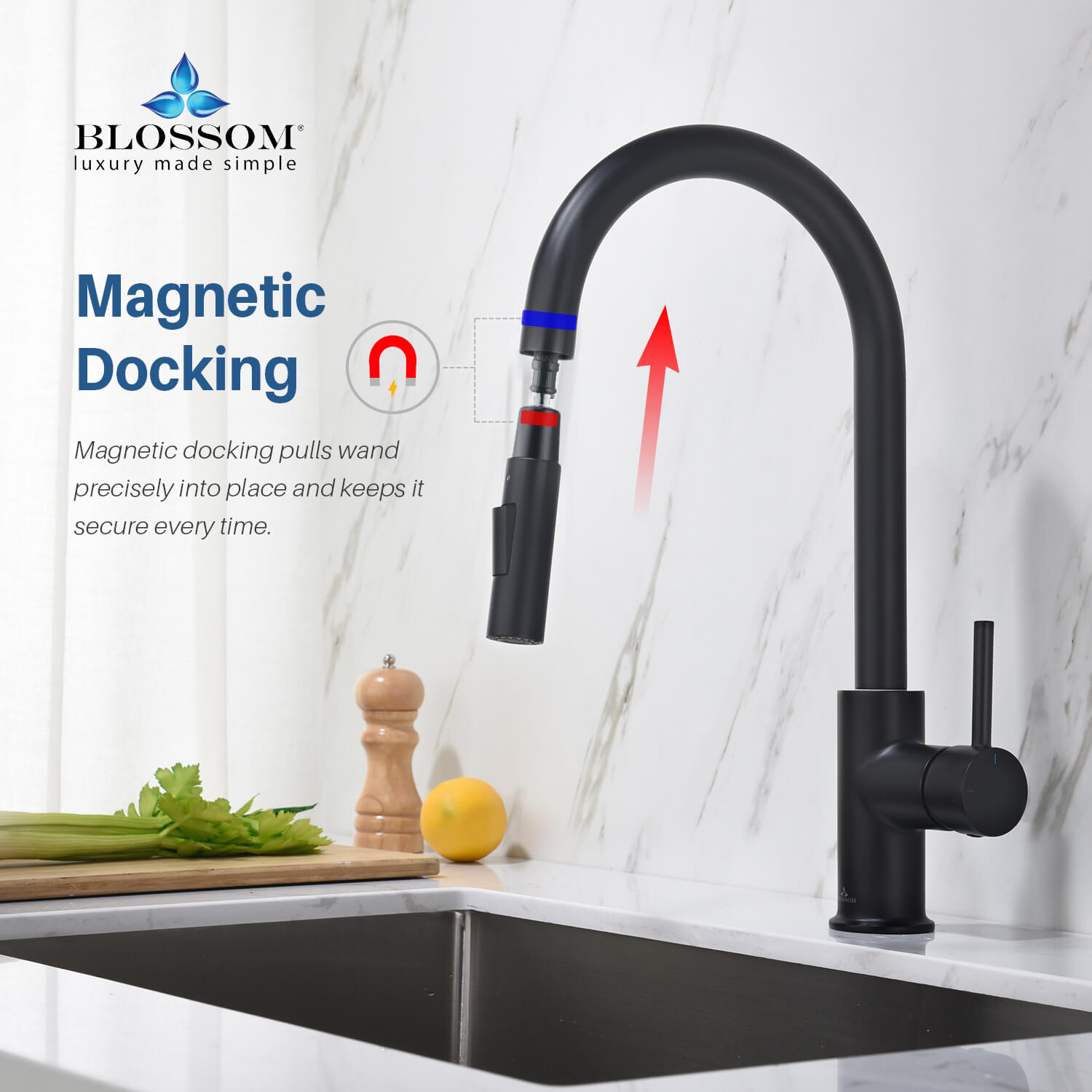 Single Handle Pull Down Kitchen Faucet - F01 206