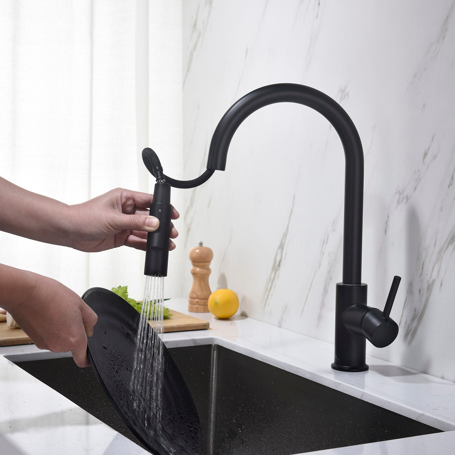 Single Handle Pull Down Kitchen Faucet - F01 206
