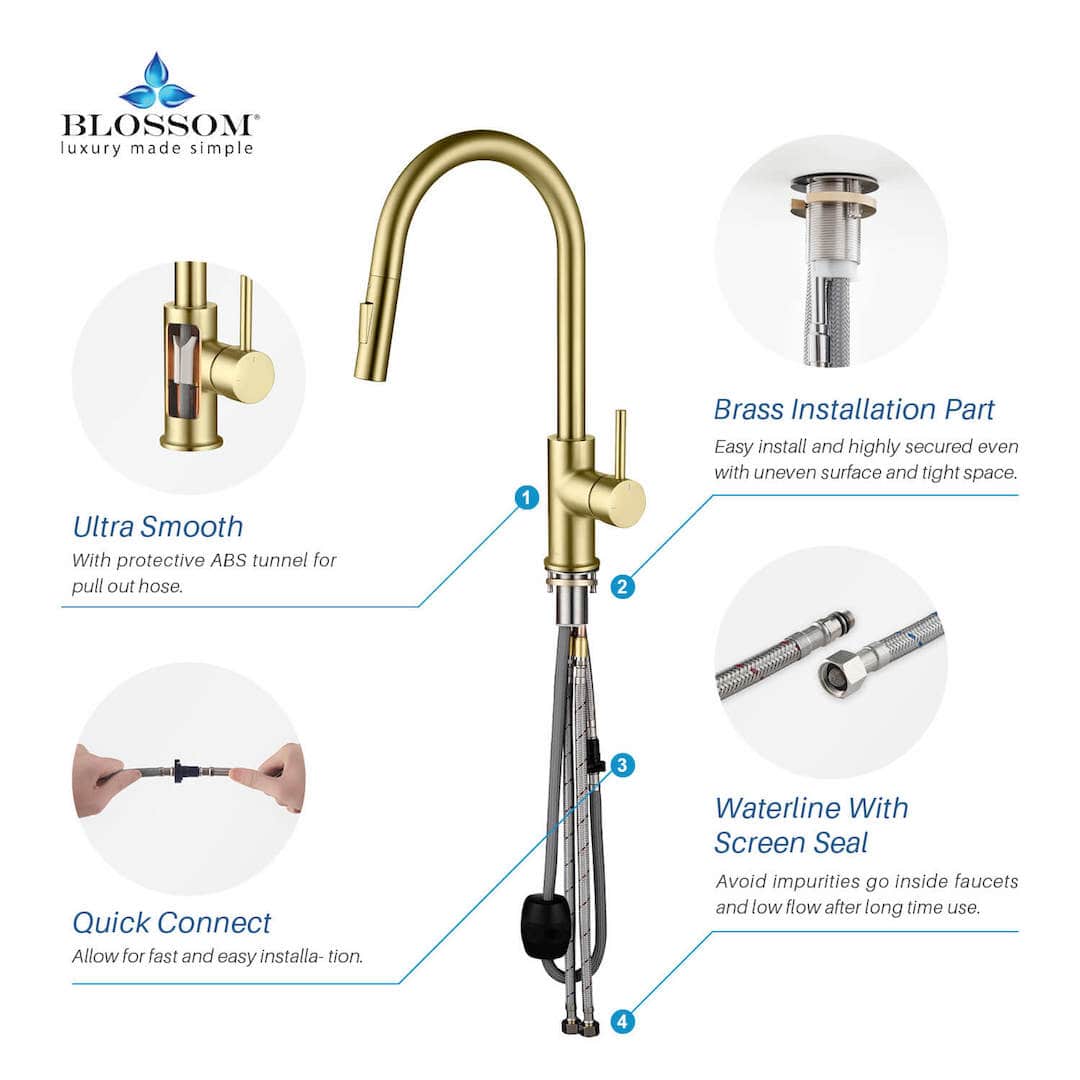 Single Handle Pull Down Kitchen Faucet - F01 206