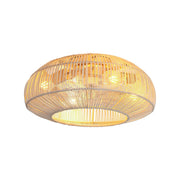 20 Inch Flora DC Motor Farmhouse Flush Mount Ceiling Fan with Light