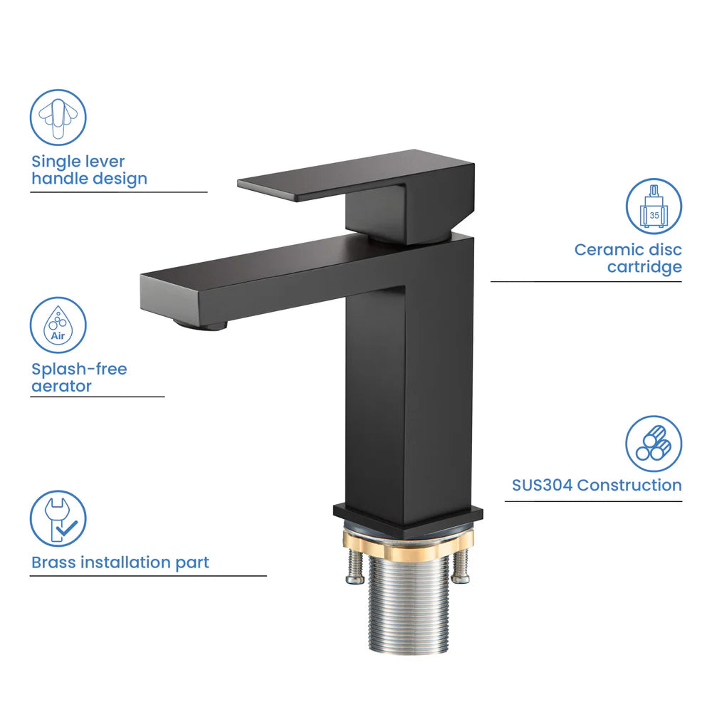 Value Collection - Single Handle Bathroom Vanity Sink Faucet with Pop Up Drain - F202