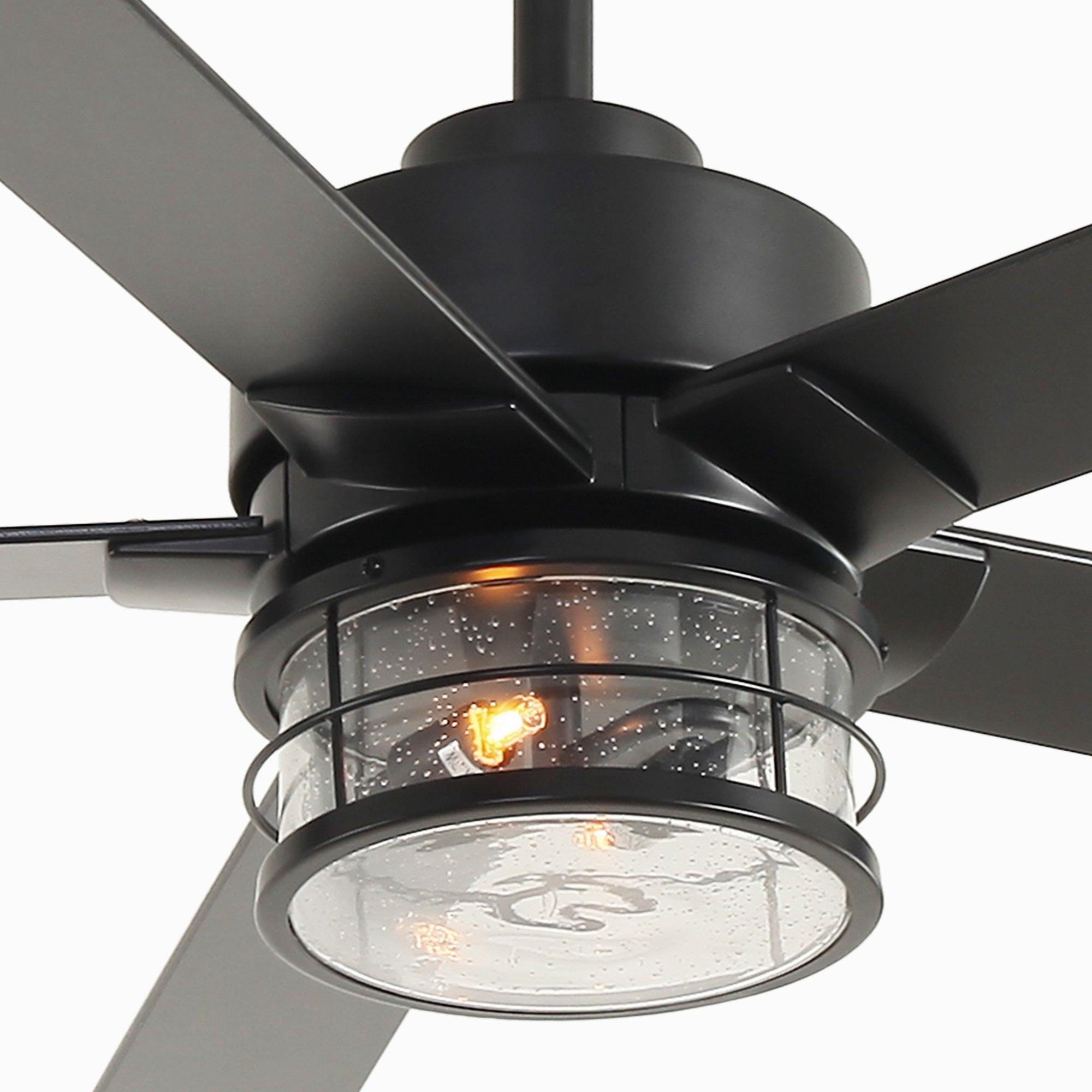 65" Modern DC Motor Downrod Mount Reversible Ceiling Fan With Lighting And Remote Control