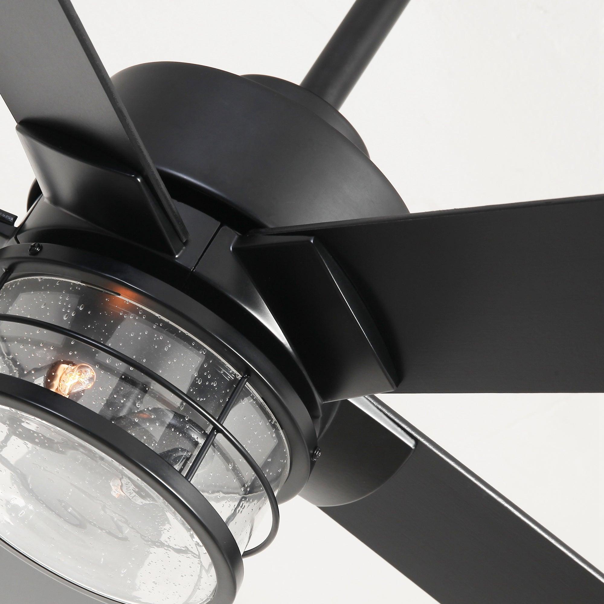 65" Modern DC Motor Downrod Mount Reversible Ceiling Fan With Lighting And Remote Control