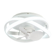 Vaczon 13" Flush Mount Caged Fan with Light and Remote Control