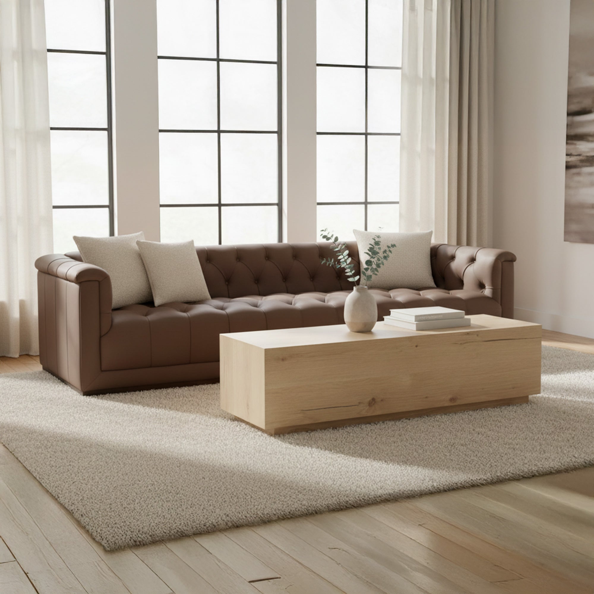 Moes Sawyer Coffee Table Rustic Oak FC-1021-24