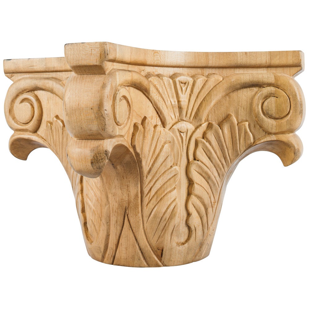 Hardware Resources 9" W x 9" D x 7" H Alder Acanthus Column Capital