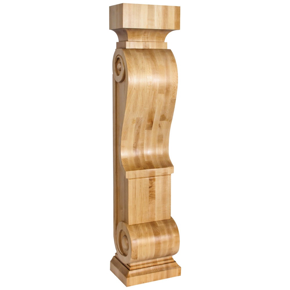 Hardware Resources 8" W x 6" D x 36" H Cherry Scandinavian Romanesque Fireplace Corbel