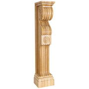 Hardware Resources 7-1/2" W x 8" D x 36" H Rubberwood English Romanesque Fireplace Corbel
