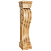 Hardware Resources 8" W x 8" D x 36" H Cherry Fluted Art Deco Fireplace Corbel