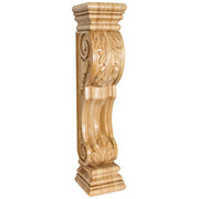 Hardware Resources 8" W x 8" D x 36" H Alder Acanthus Fireplace Corbel