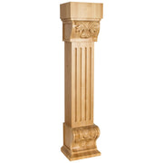 Hardware Resources 8" W x 7" D x 36" H Alder Fluted Acanthus Fireplace Corbel