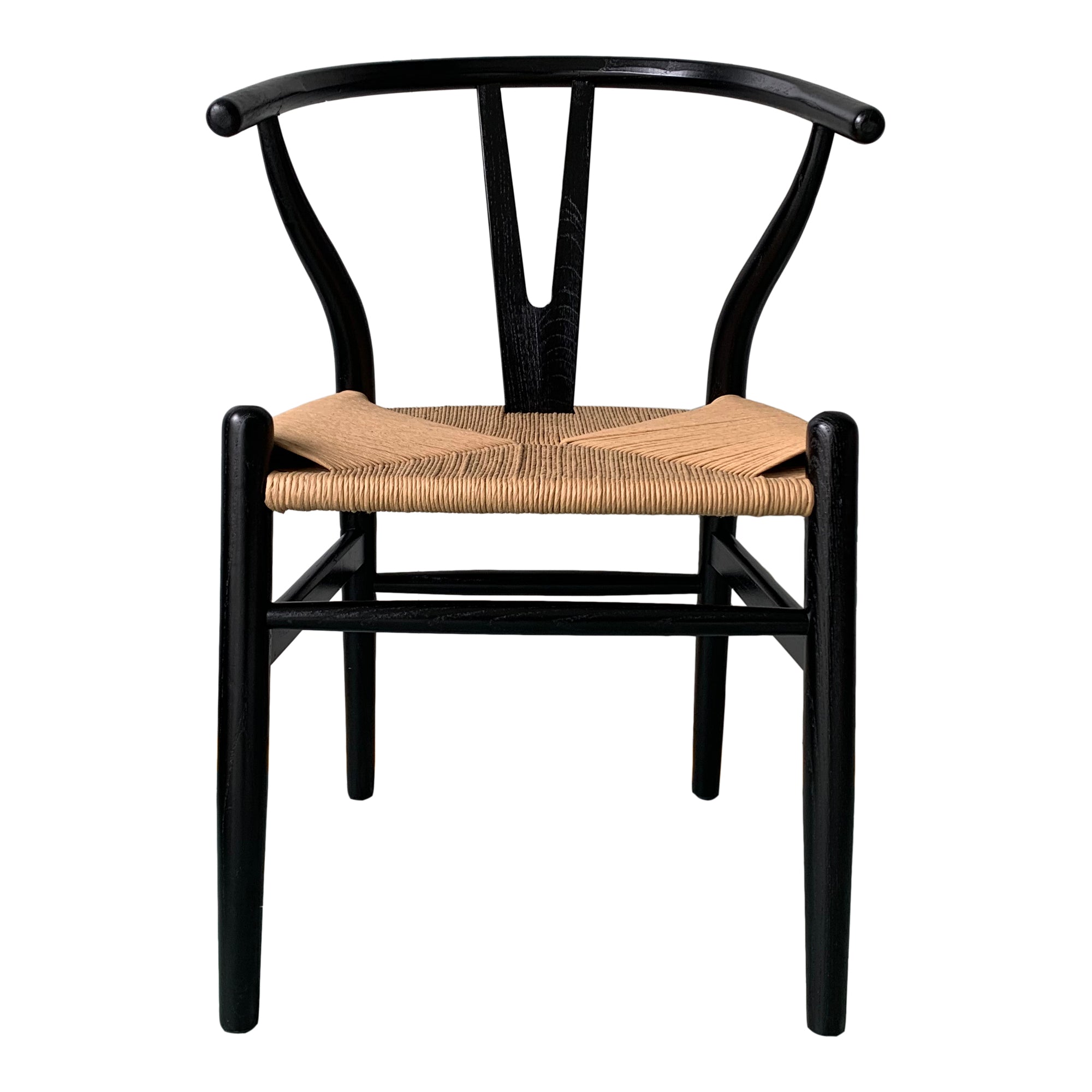 Moes Ventana Dining Chair Black And Natural - Set Of Two FG-1015-37