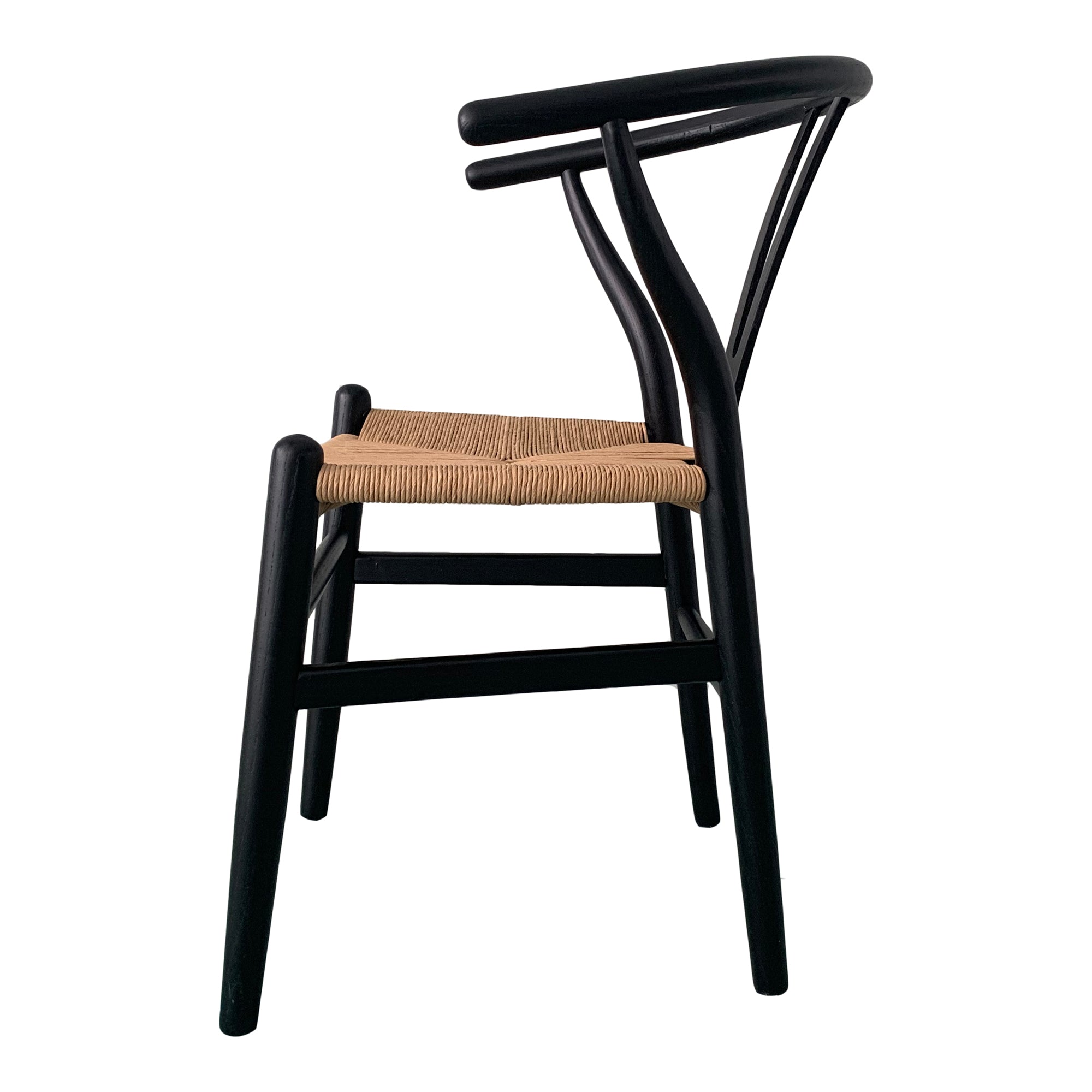 Moes Ventana Dining Chair Black And Natural - Set Of Two FG-1015-37