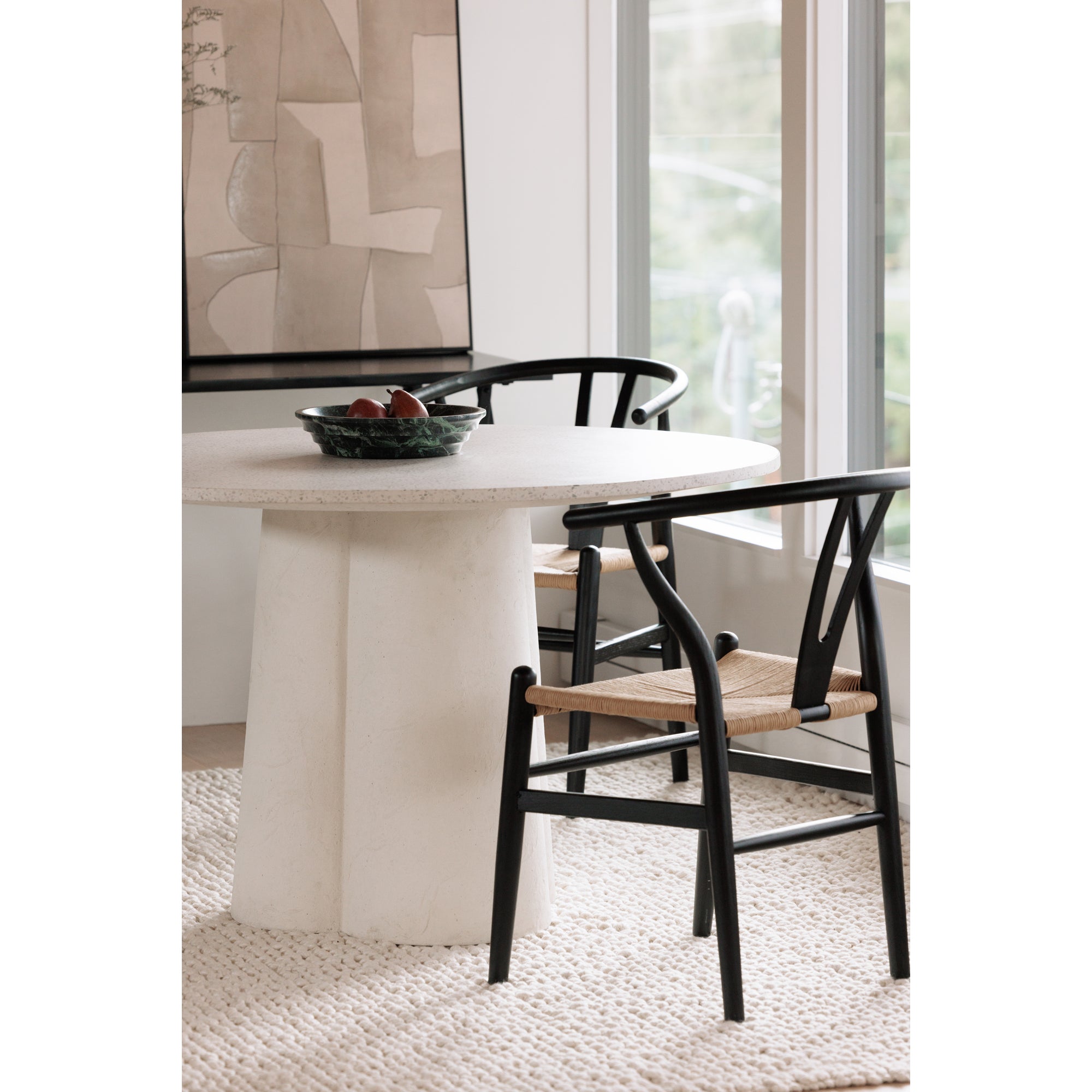 Moes Ventana Dining Chair Black And Natural - Set Of Two FG-1015-37