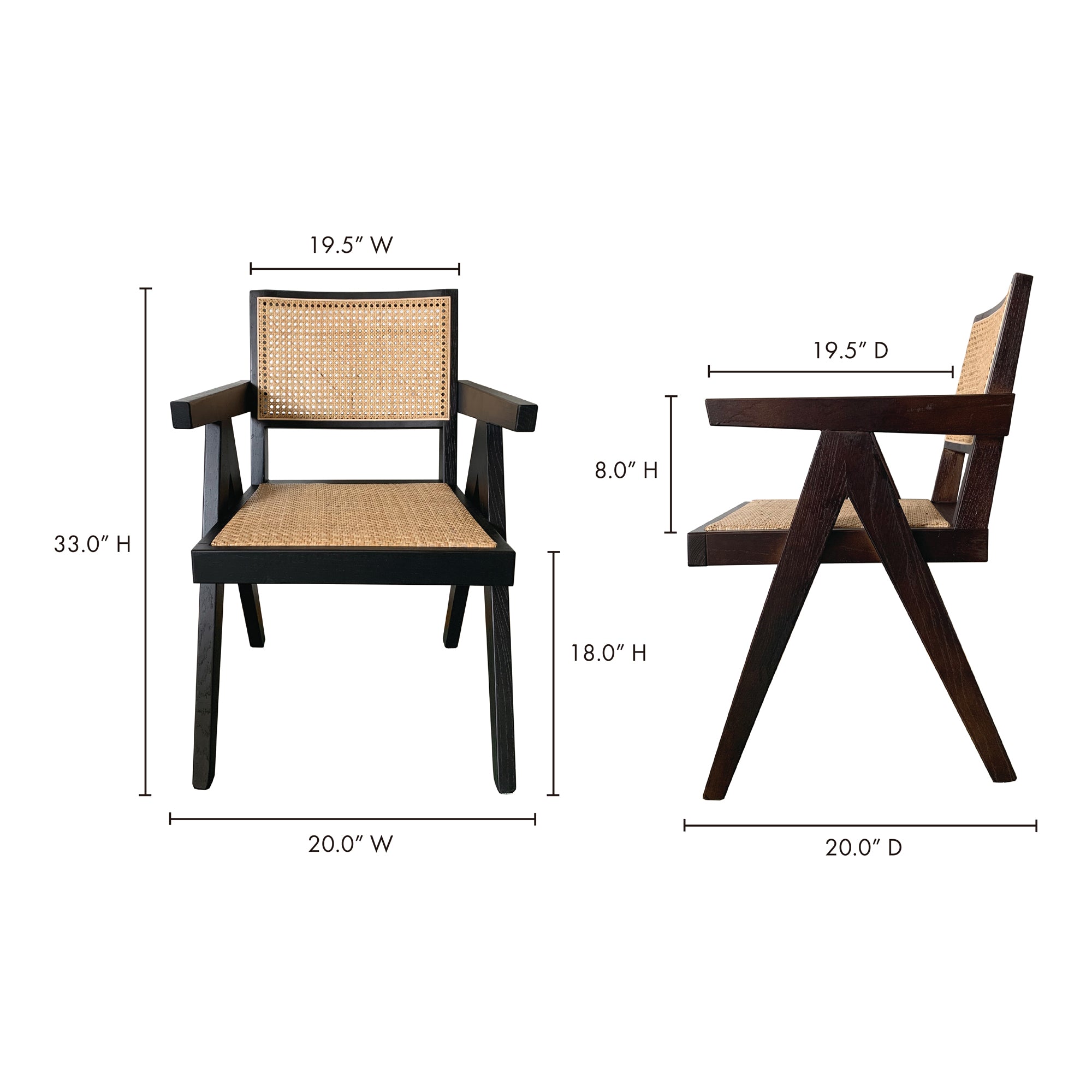 Moes Takashi Chair Black- Set Of Two FG-1022-02