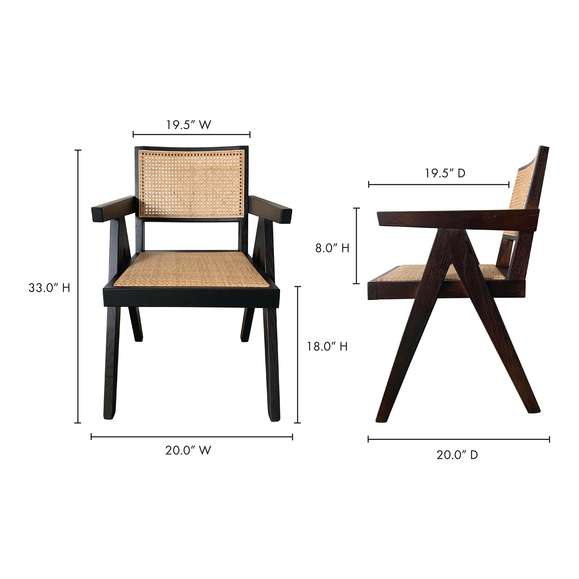 Moes Takashi Chair Dark Brown - Set Of Two FG-1022-20