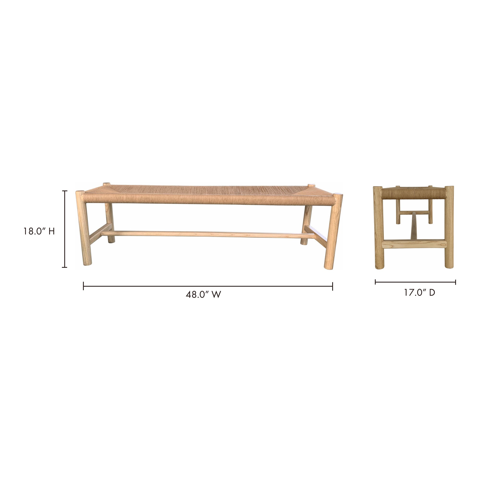 Moes Hawthorn Small Bench Natural FG-1027-24