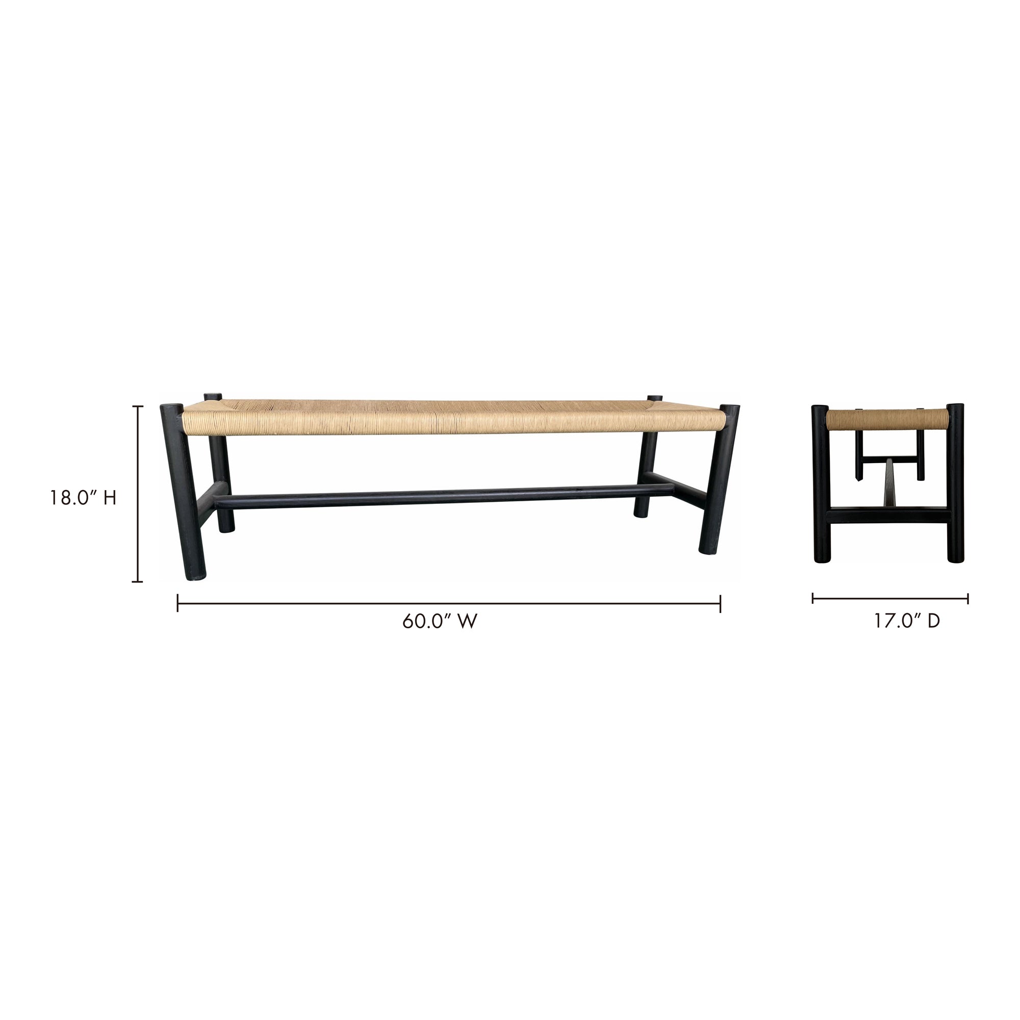 Moes Hawthorn Large Bench Black FG-1028-02