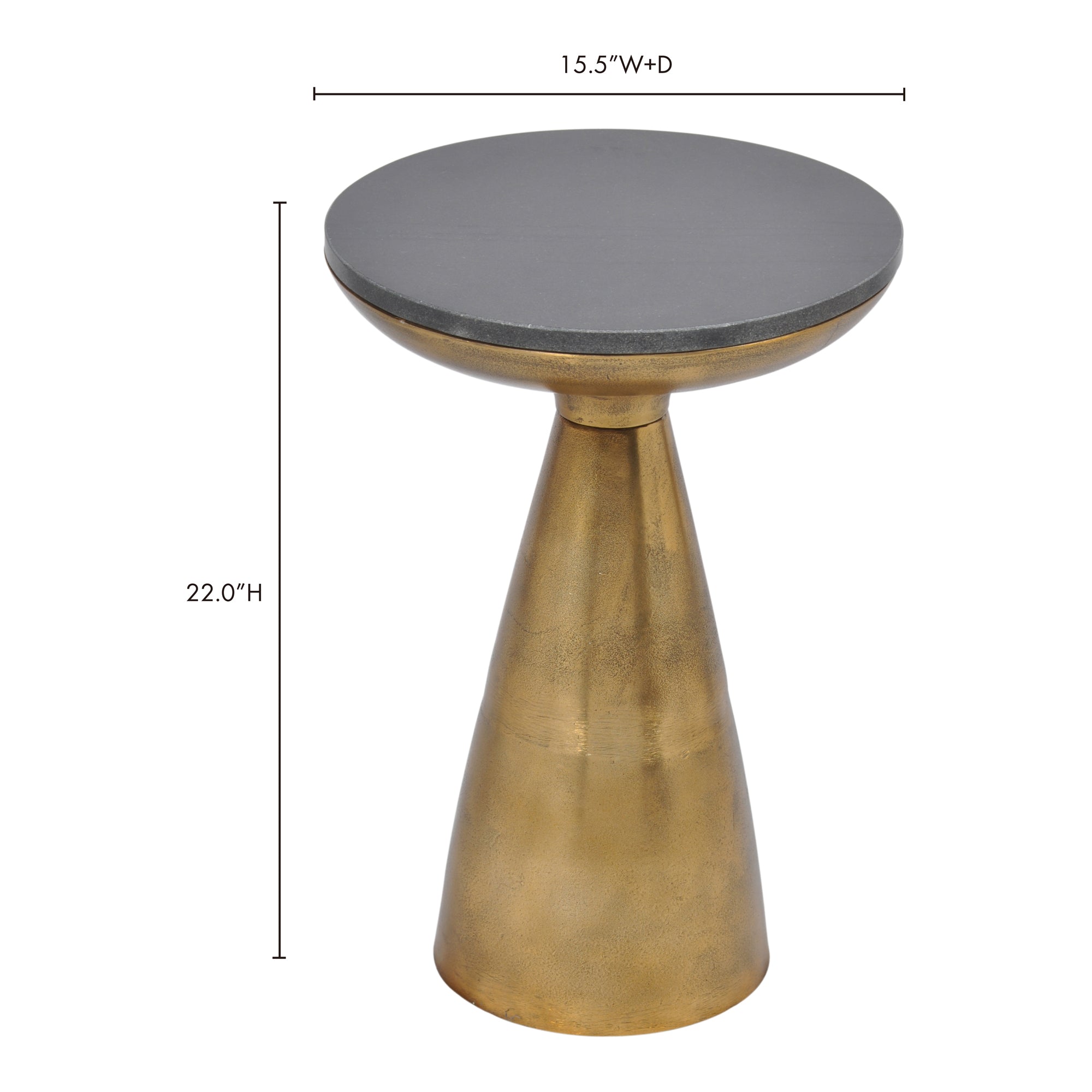 Moes Font Side Table Brass FI-1032-43