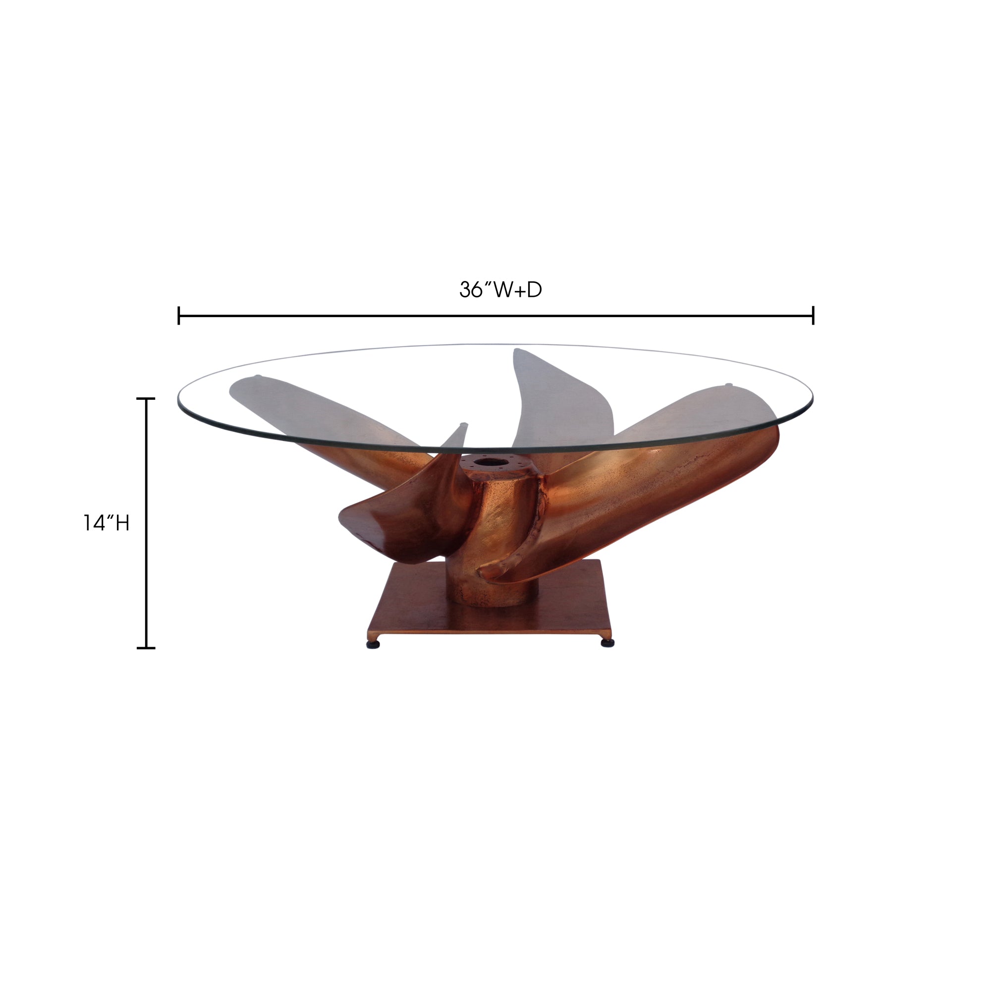 Moes Archimedes Coffee Table Copper FI-1062-42-0