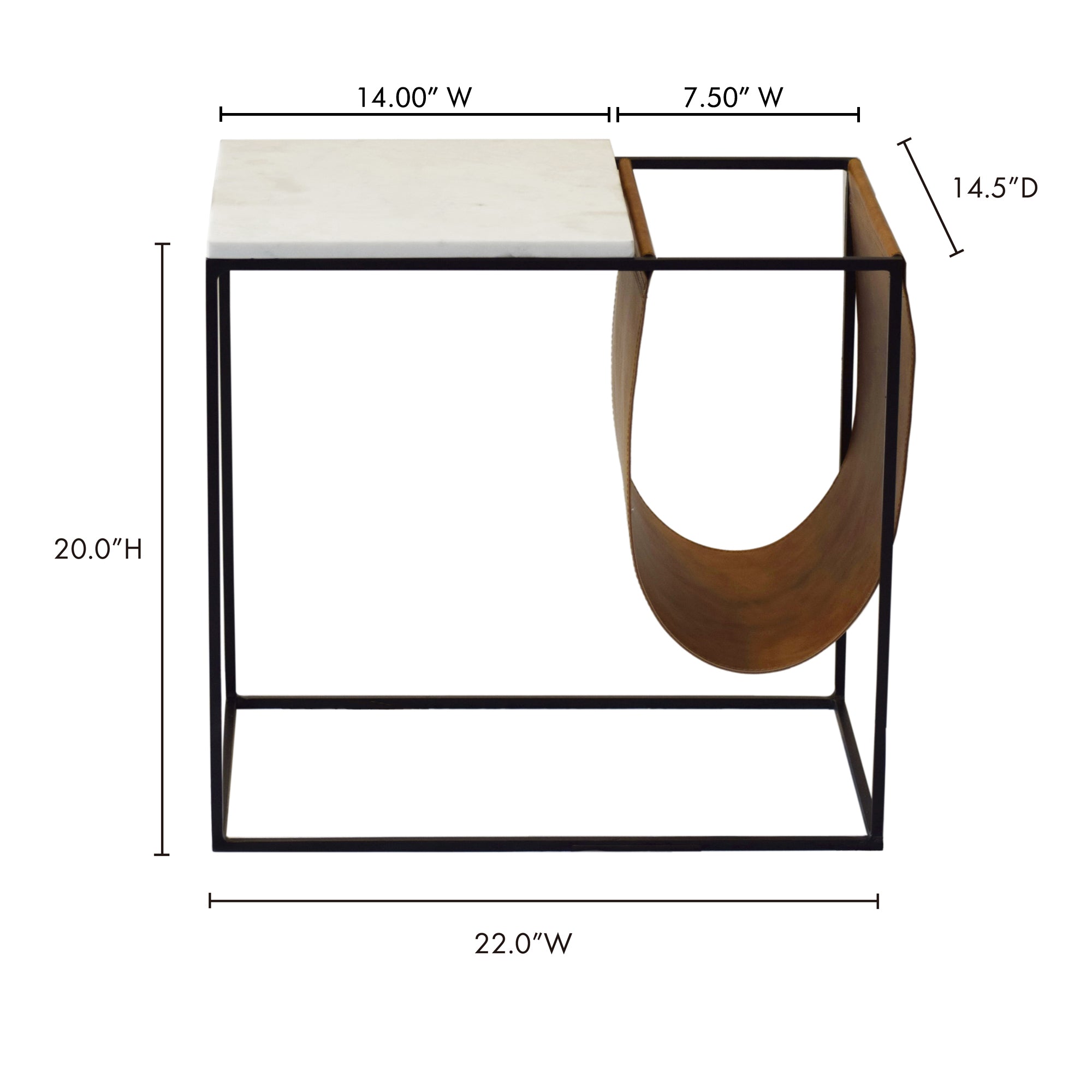 Moes Cave Magazine Rack Brown FI-1078-37