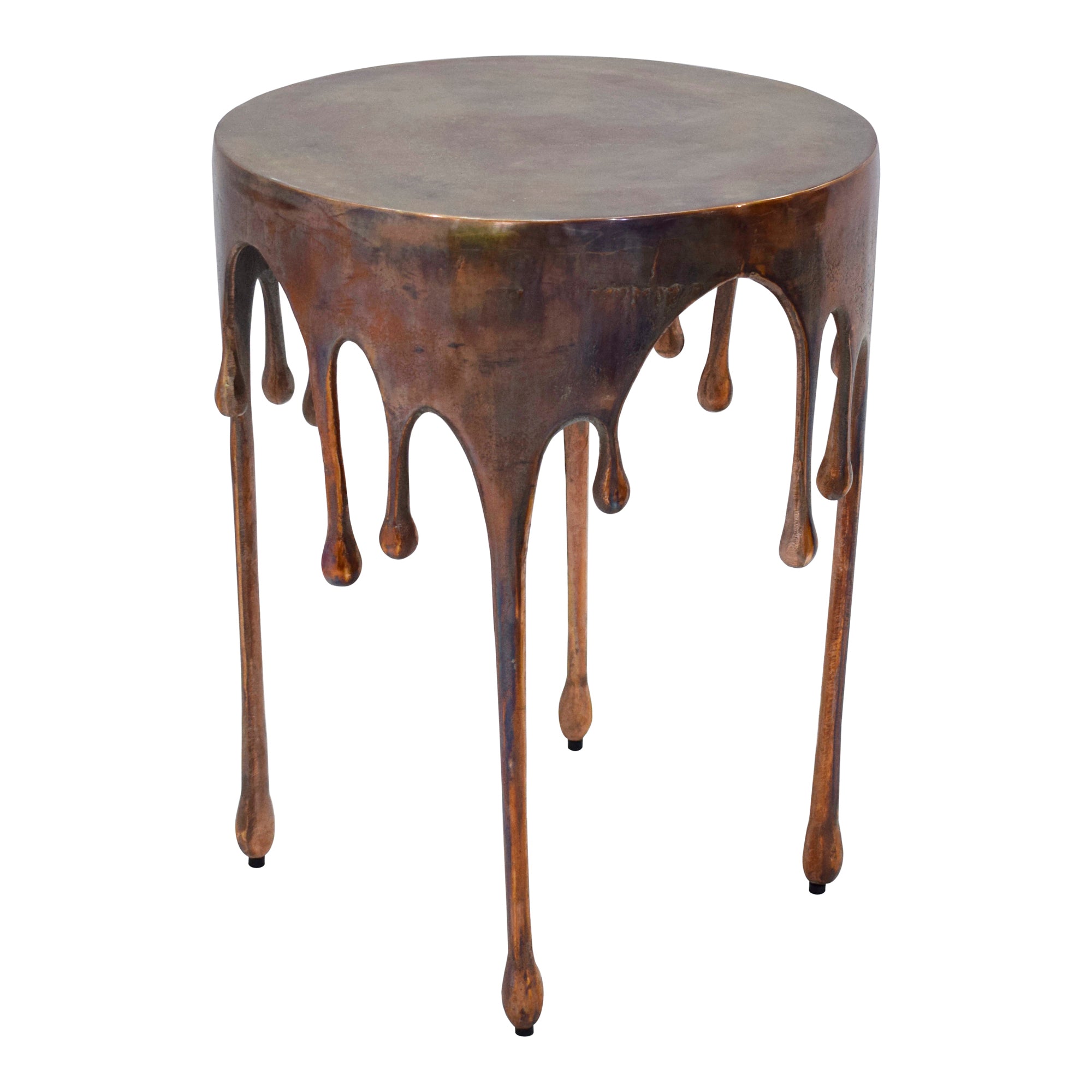 Moes Copperworks Accent Table Antique Copper FI-1090-50