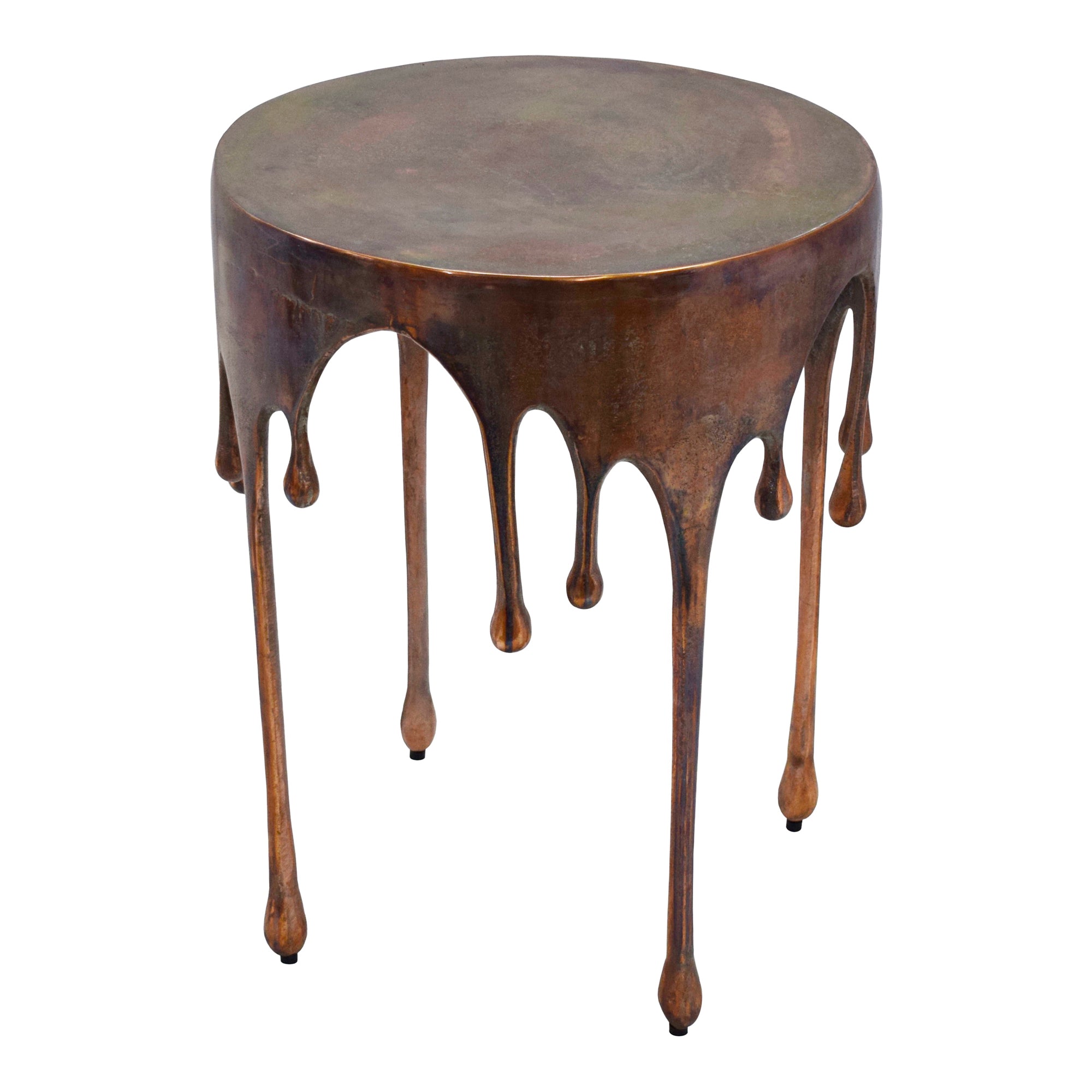 Moes Copperworks Accent Table Antique Copper FI-1090-50
