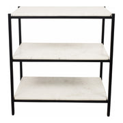 Moes Trine Nightstand White Marble FI-1102-18