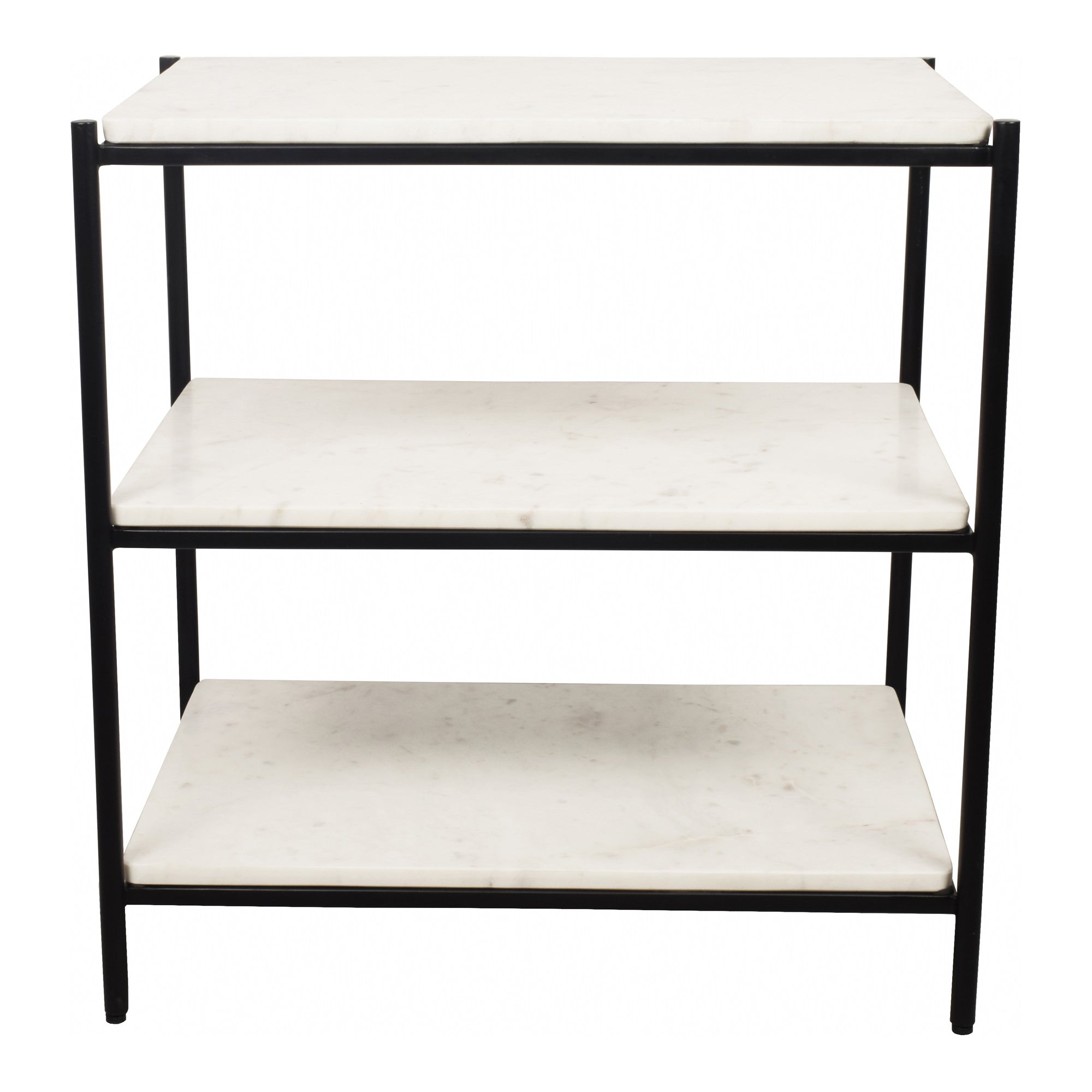 Moes Trine Nightstand White Marble FI-1102-18
