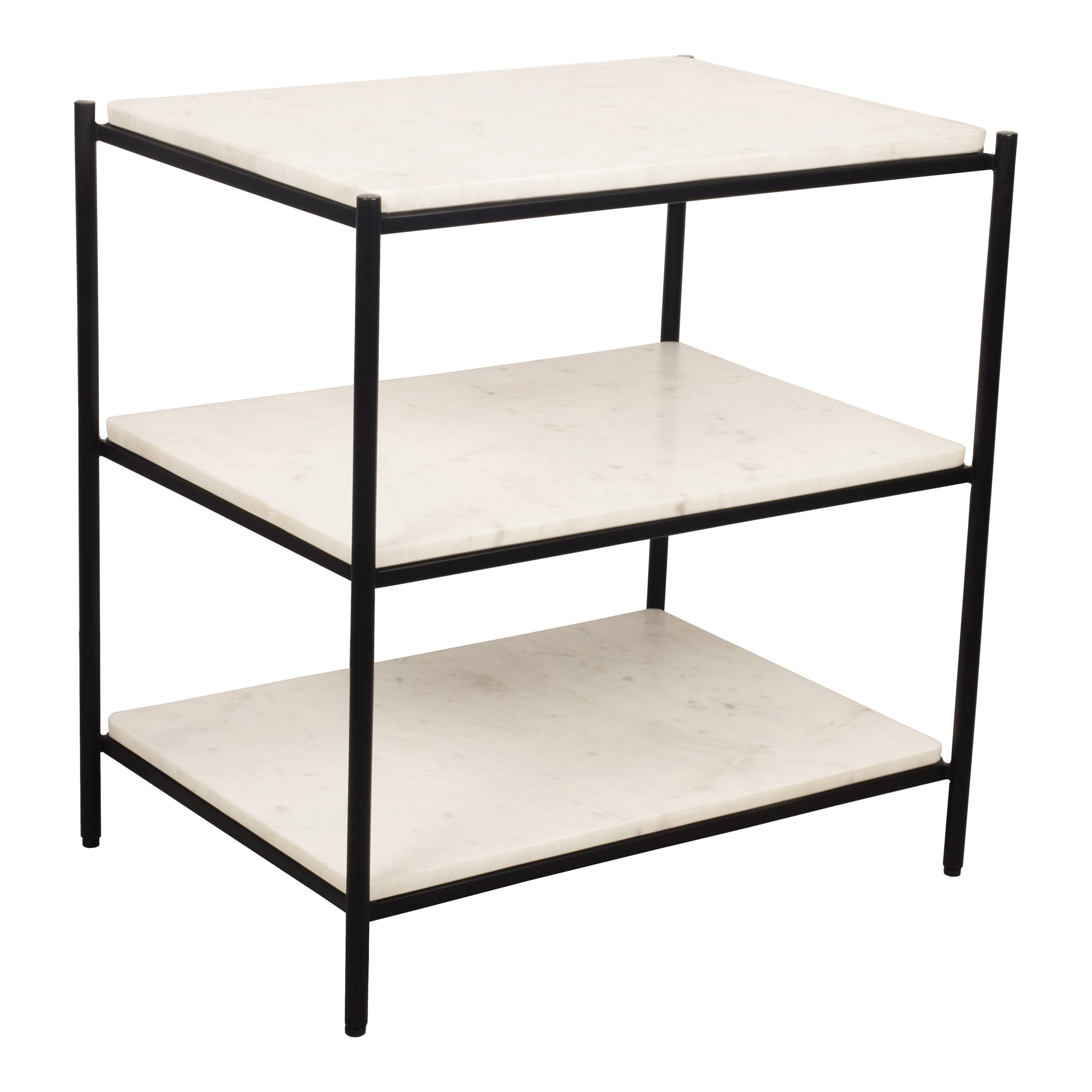 Moes Trine Nightstand White Marble FI-1102-18