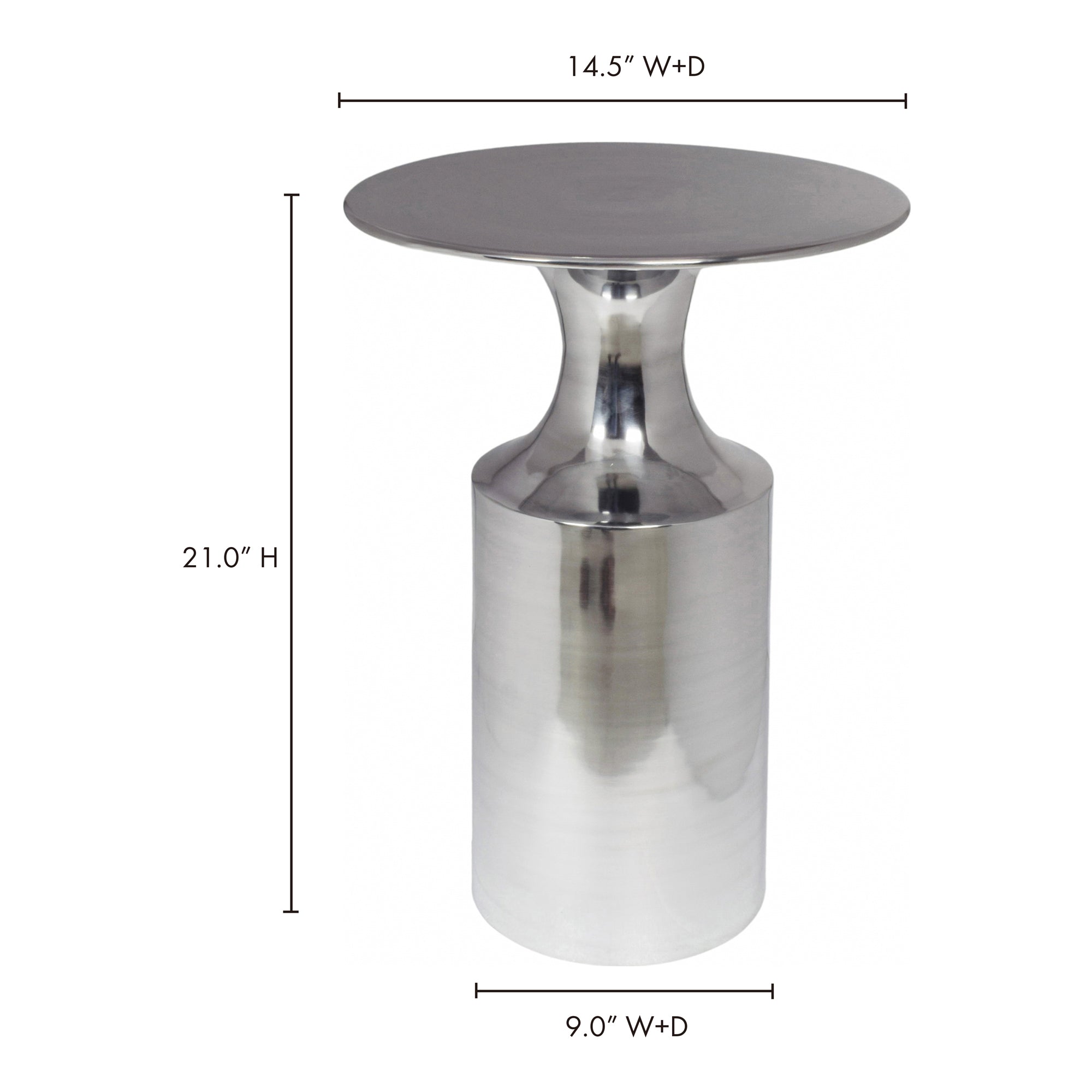 Moes Rassa Accent Table Polished Silver FI-1105-30