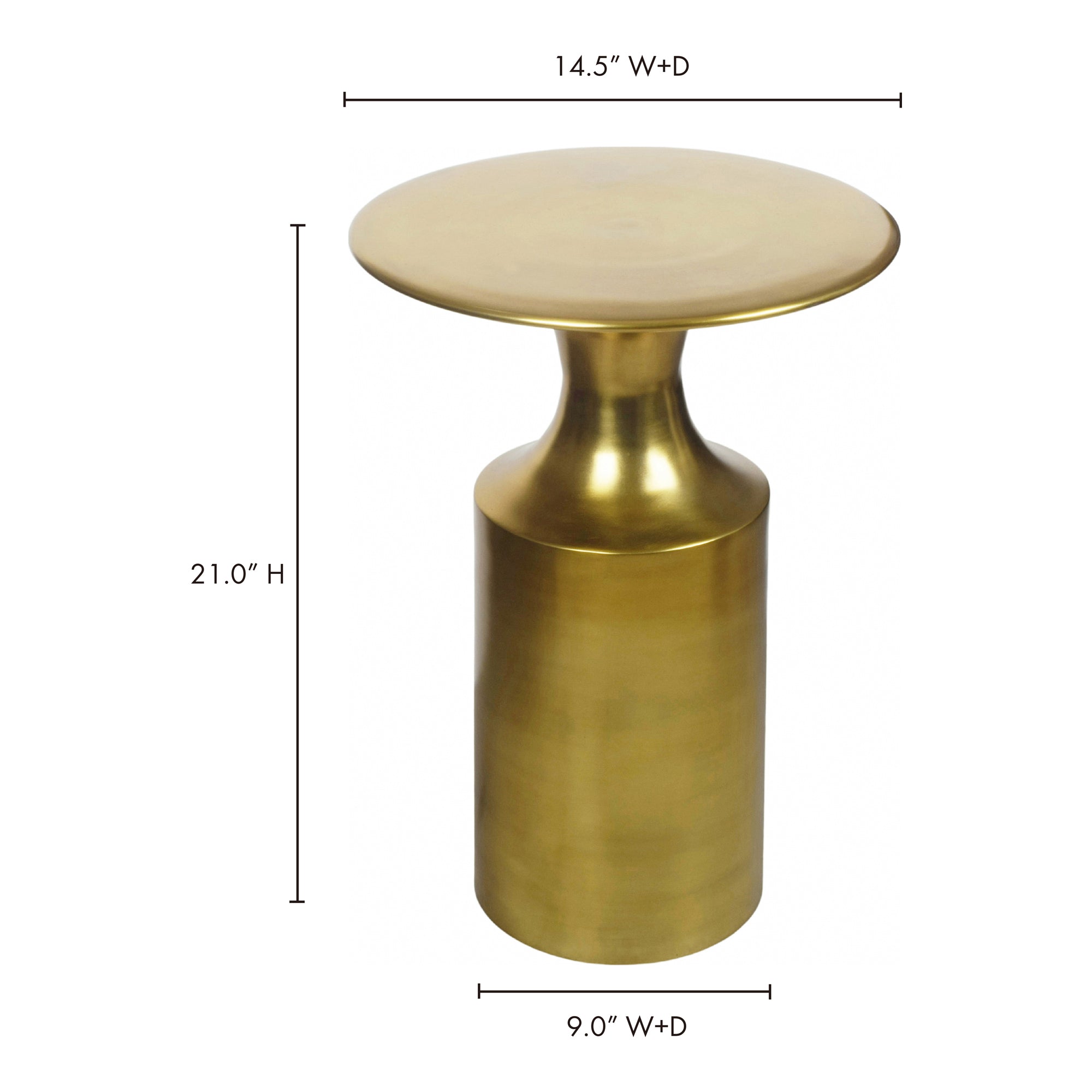 Moes Rassa Accent Table Polished Zinc FI-1105-54