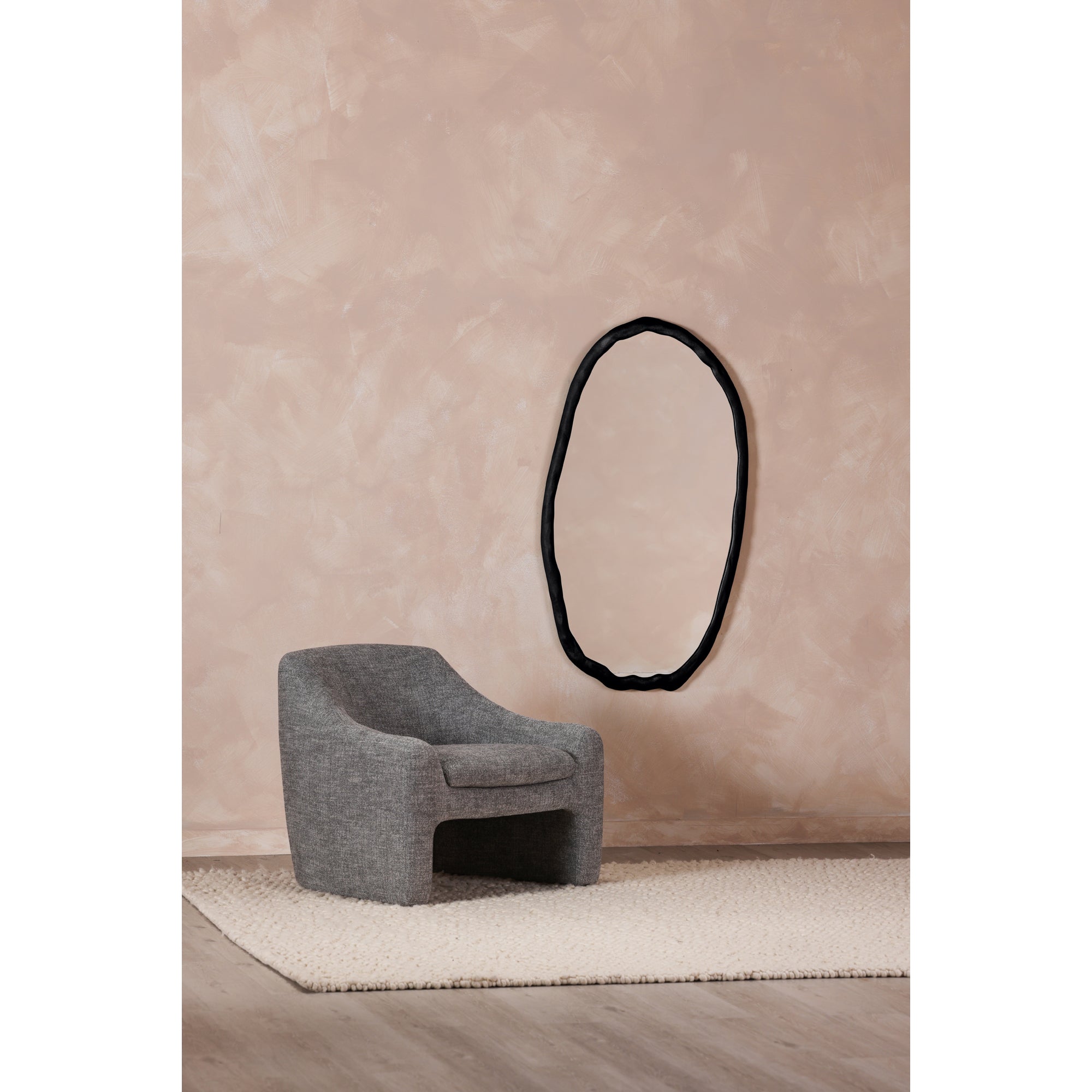 Moes Foundry Oval Mirror Black FI-1113-02
