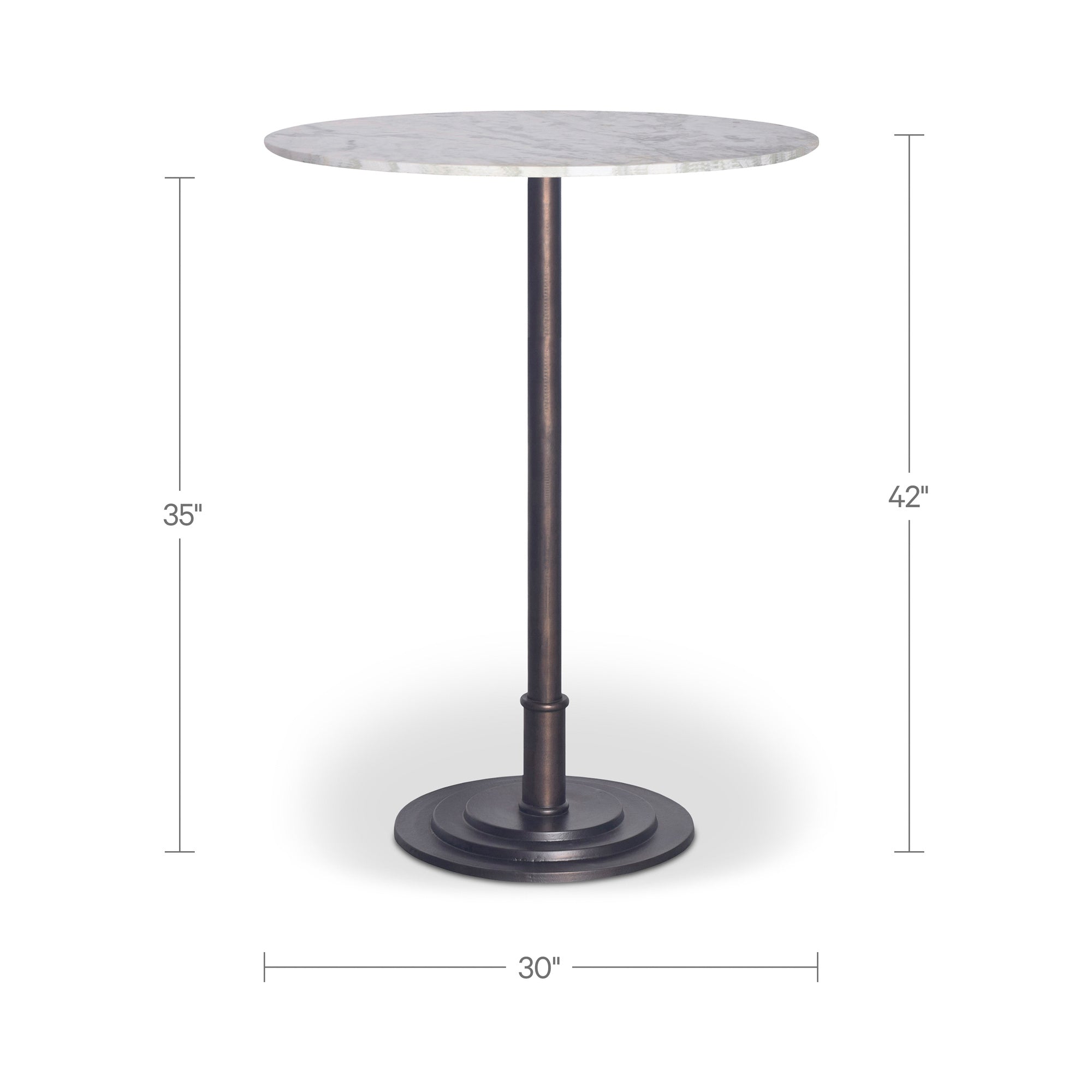 Moes Tori Outdoor Bar Table White Marble FI-1120-18-0
