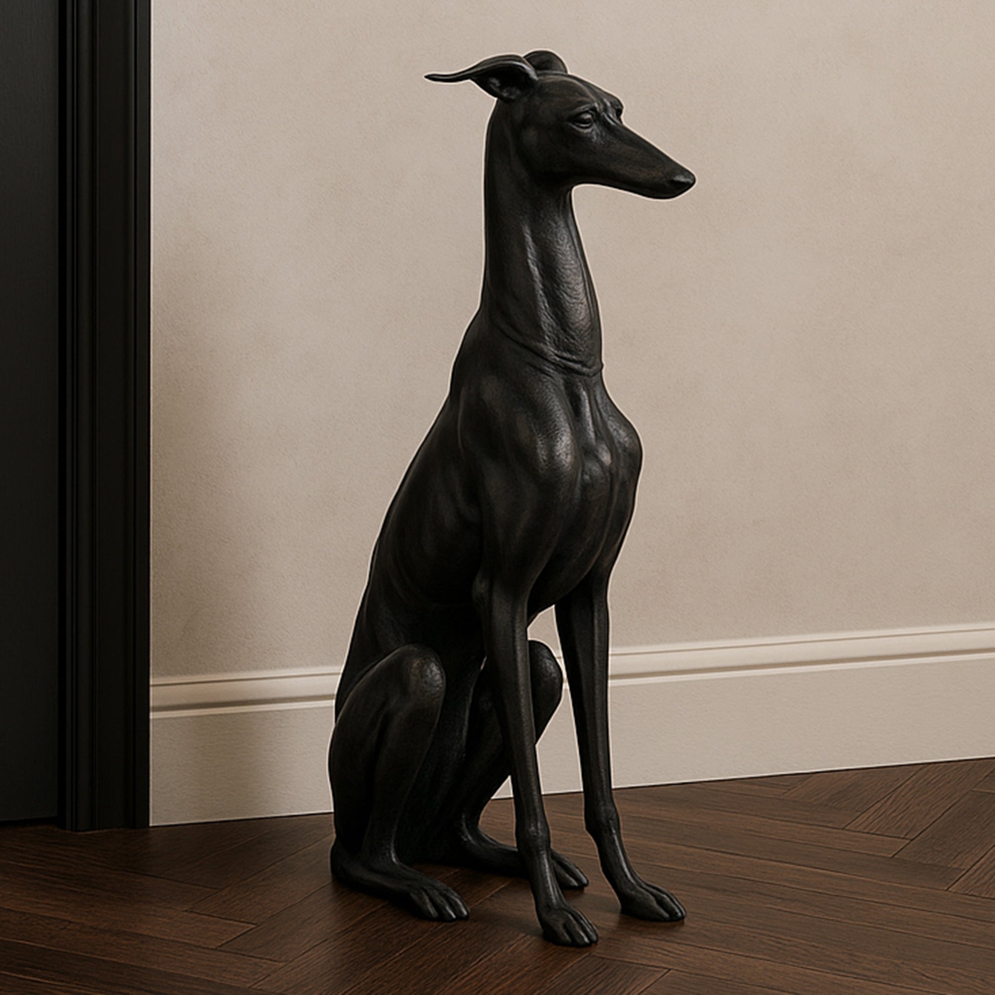 Moes Duke Cast Aluminum Sculpture Black FI-1130-02